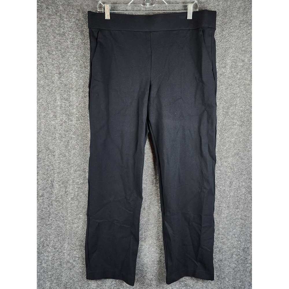 Loft Pants Womens XLT Black Pull On Straight Leg Stretch 750284 EUC